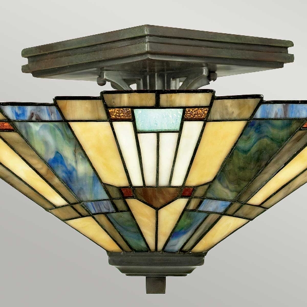 Inglenook 2 Light Semi-Flush - Valiant Bronze der Firma Elstead