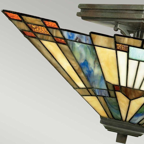 Inglenook 2 Light Semi-Flush - Valiant Bronze der Firma Elstead