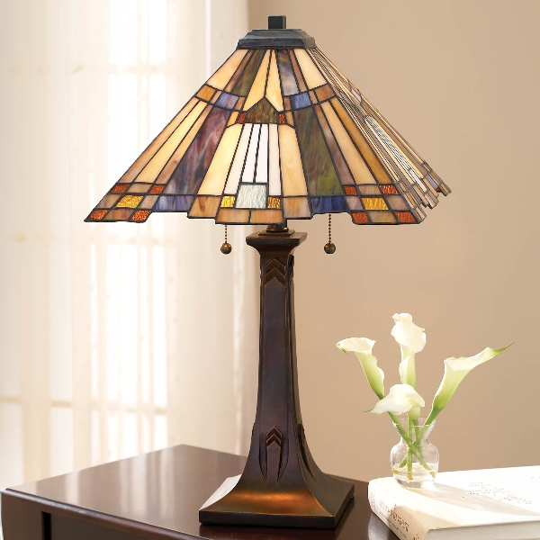 Inglenook 2 Light Tischleuchte - Valiant Bronze der Firma Elstead
