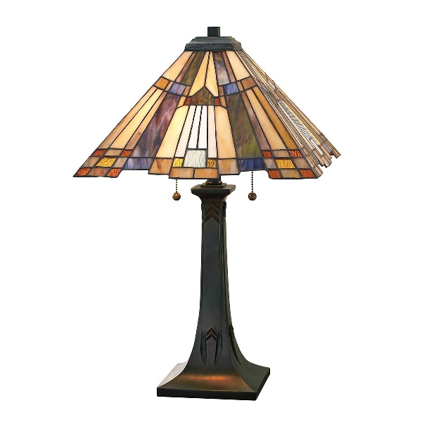 Inglenook 2 Light Tischleuchte - Valiant Bronze der Firma Elstead