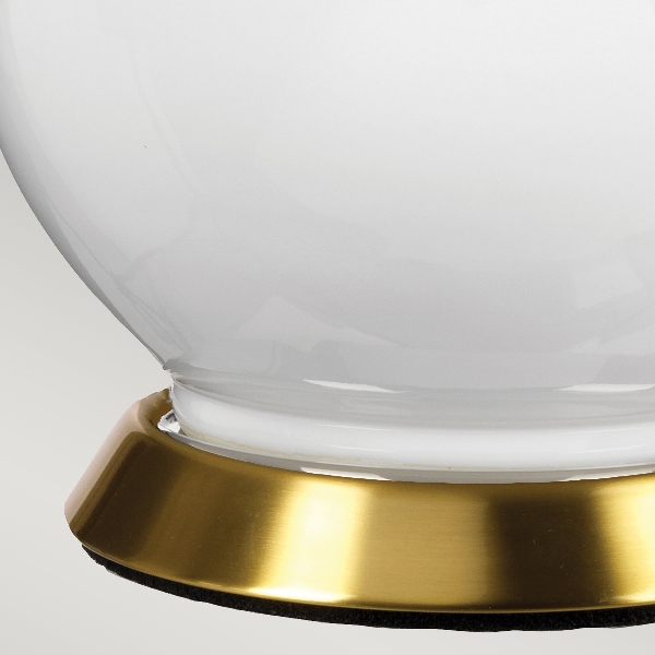 Isla 1 Light Tischleuchte - Aged Brass, Weiß, Lila mit Bloom Purple Shade der Firma Elstead