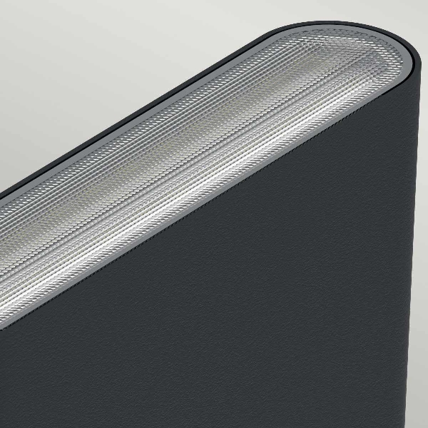 Jens LED-Wandleuchte - Schwarz, Aluminiumguss, Polycarbonatlinse der Firma Elstead