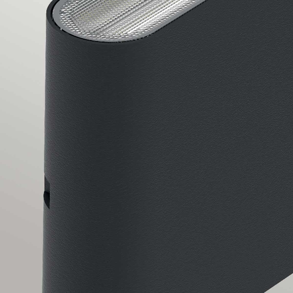 Jens LED-Wandleuchte - Schwarz, Aluminiumguss, Polycarbonatlinse der Firma Elstead