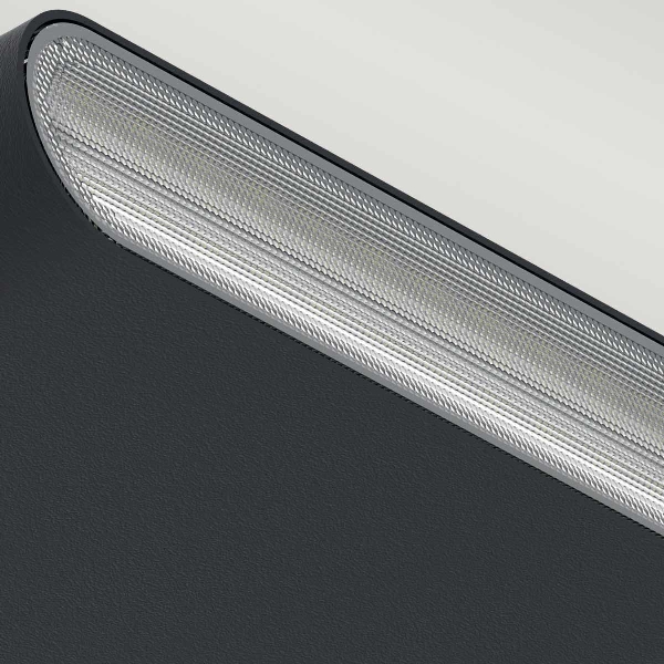 Jens LED-Wandleuchte - Schwarz, Aluminiumguss, Polycarbonatlinse der Firma Elstead