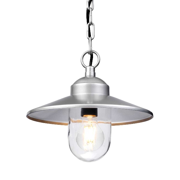 Klampenborg 1 Licht Kettenlaterne - Silber der Firma Elstead