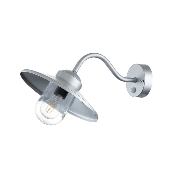 Klampenborg 1 Licht Wandlaterne mit PIR - Silber der Firma Elstead