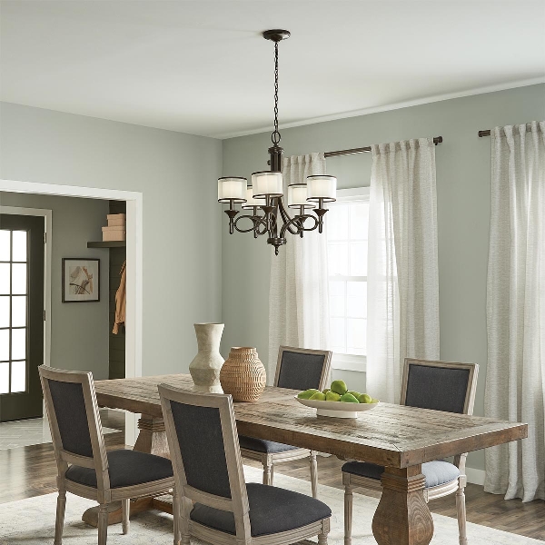 Lacey 5 Licht Kronleuchter - Mission Bronze der Firma Elstead