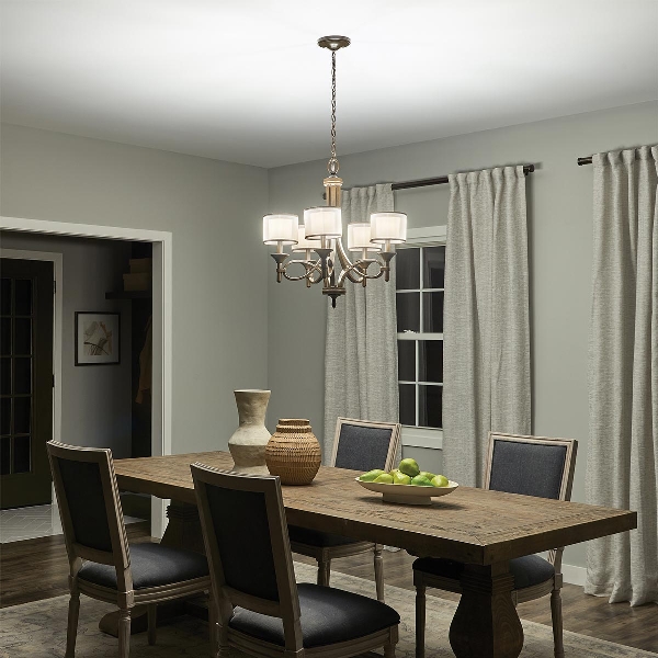 Lacey 5 Licht Kronleuchter - Mission Bronze der Firma Elstead