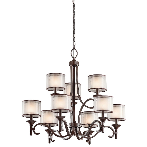 Lacey 9 Licht Kronleuchter - Mission Bronze der Firma Elstead