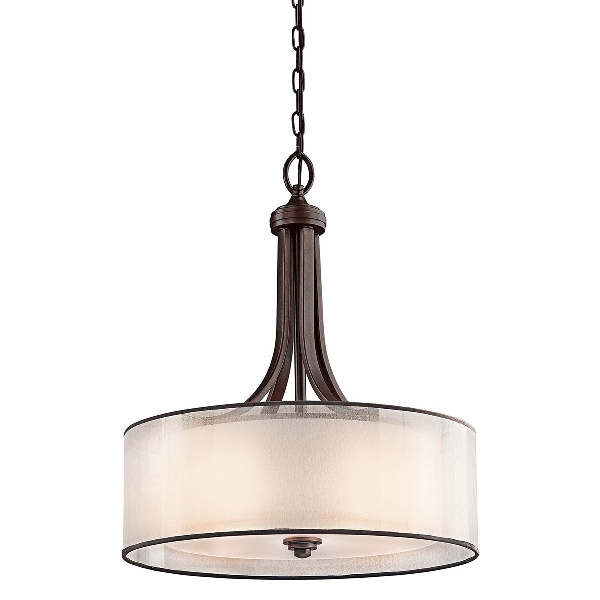 Lacey 4 Light Large Pendelleuchte - Mission Bronze der Firma Elstead