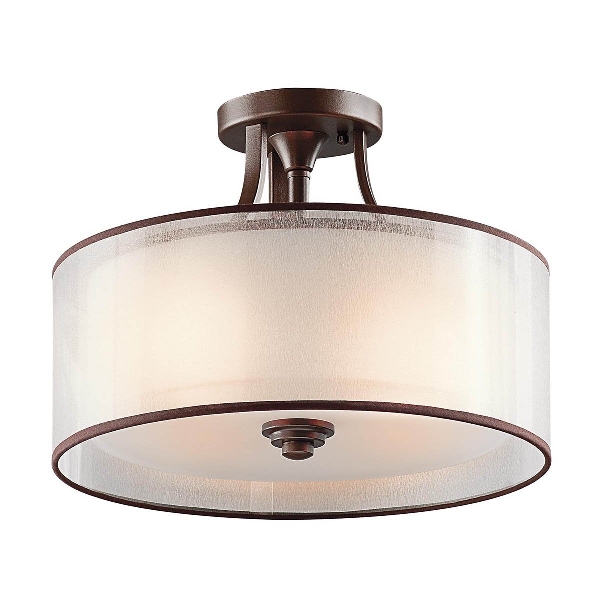 Lacey 3 Light Small Semi-Flush - Mission Bronze der Firma Elstead