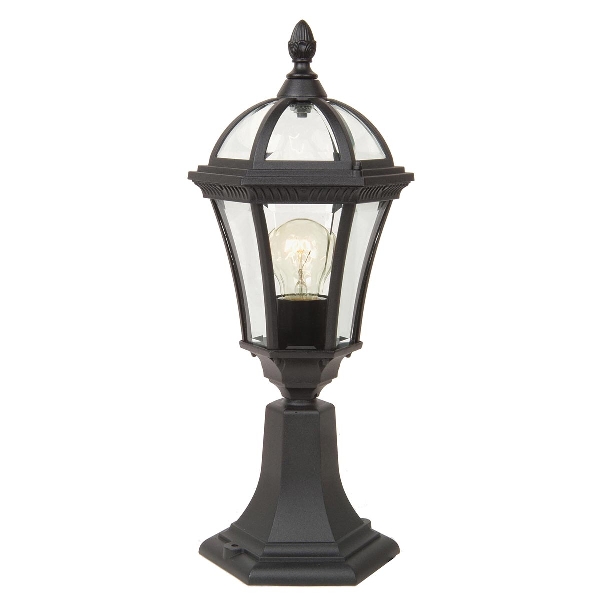 Ledbury 1 Licht Sockellaterne - Schwarz der Firma Elstead