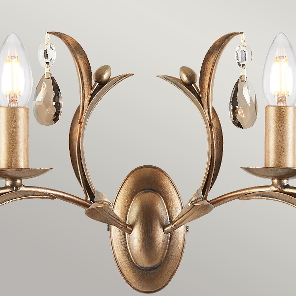 Lily 2 Light Wall Light - Bronze Patina der Firma Elstead