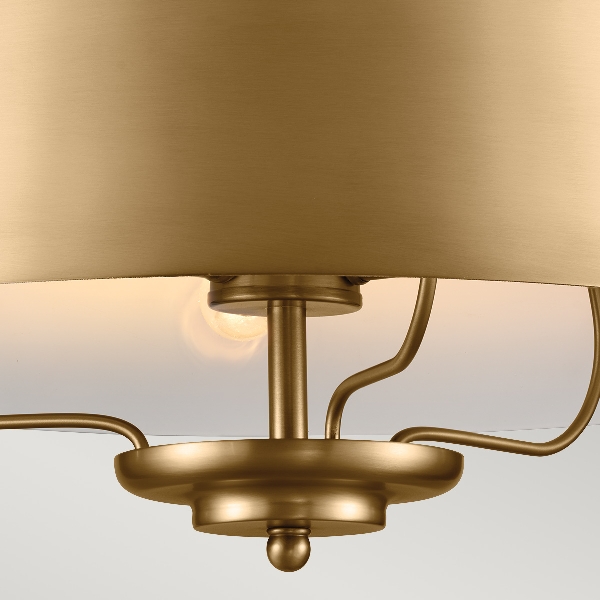 Luella 3lt Duo-Mount Pendant - Brushed Natural Brass der Firma Elstead