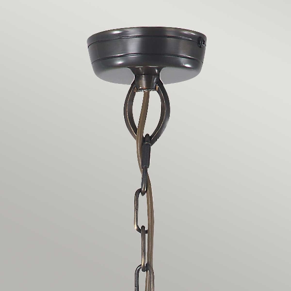 Mansion House 3 Light Chain Lantern - Aged Brass der Firma Elstead