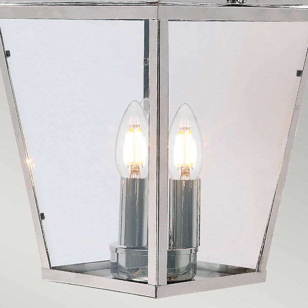 Mansion House 3 Light Chain Lantern - Polished Nickel der Firma Elstead