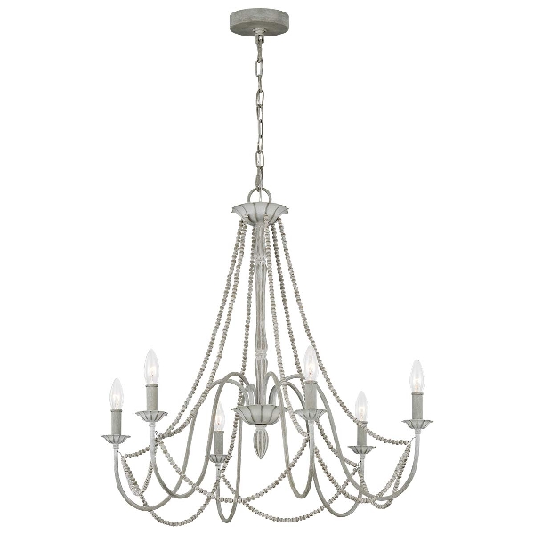 Maryville 6 Light Chandelier - Washed Grey der Firma Elstead