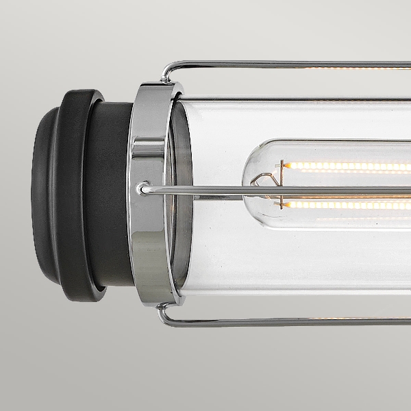 Masthead 2lt Wall Light - Polished Chrome & Black der Firma Elstead
