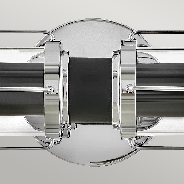 Masthead 2lt Wall Light - Polished Chrome & Black der Firma Elstead