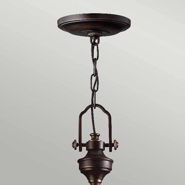 Mayflower 3 Light Pendant - Olde Bronze der Firma Elstead