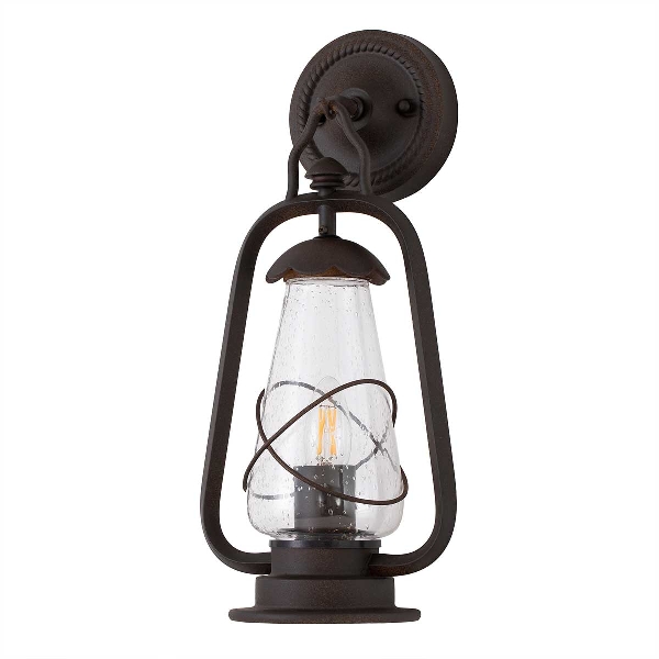 Farol de pared Miners de 1 luz - Bronce envejecido der Firma Elstead