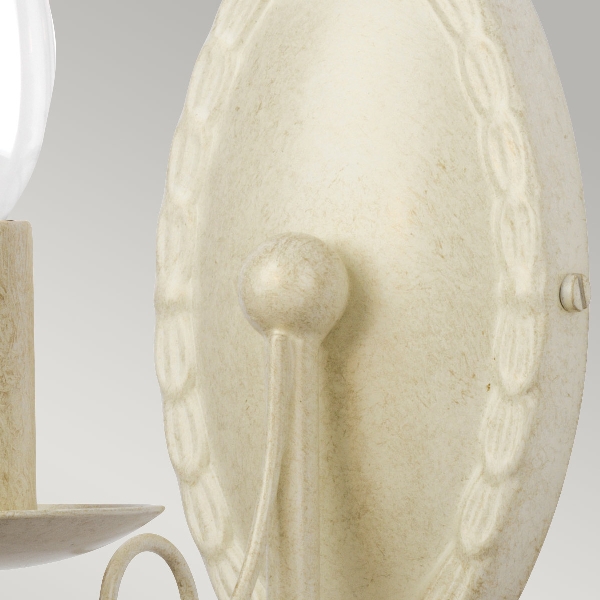 Minster 1 Light Wall Light - Ivory/ Gold Patina der Firma Elstead