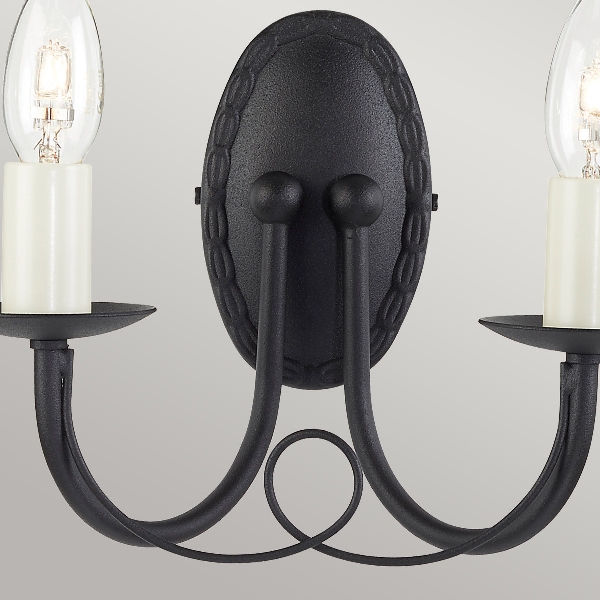Minster 2 Light Wall Light - Black der Firma Elstead