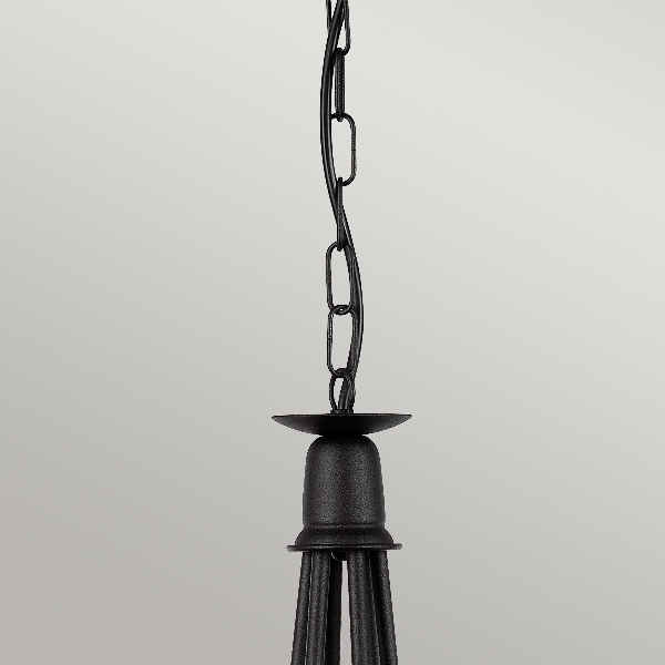 Minster 6 Light Chandelier - Black der Firma Elstead