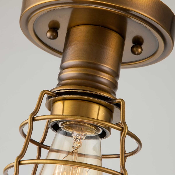 Mixon 1 Light Semi-Flush - Weathered Brass der Firma Elstead