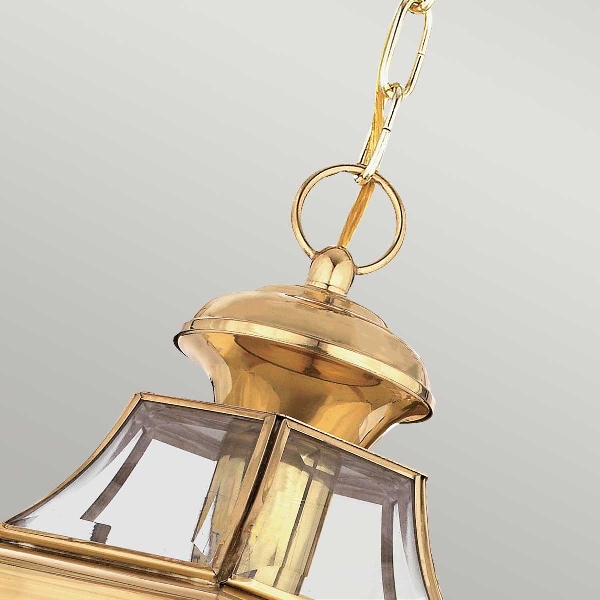 Newbury 1 Light Medium Chain Lantern - Lacquered Polished Brass der Firma Elstead
