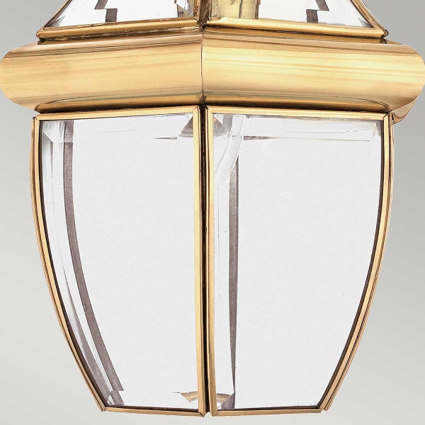 Newbury 1 Light Medium Chain Lantern - Lacquered Polished Brass der Firma Elstead