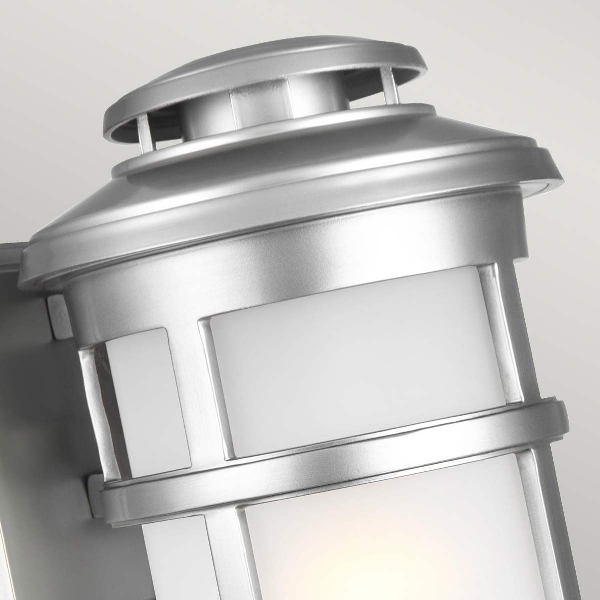 Newport 1 Light Medium Wall Lantern - Painted Brushed Steel der Firma Elstead