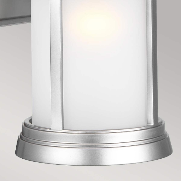 Newport 1 Light Medium Wall Lantern - Painted Brushed Steel der Firma Elstead