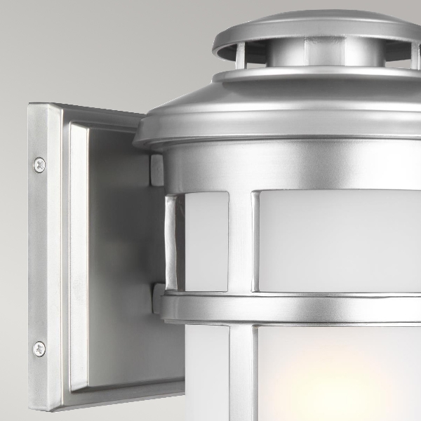 Newport 1 Light Medium Wall Lantern - Painted Brushed Steel der Firma Elstead