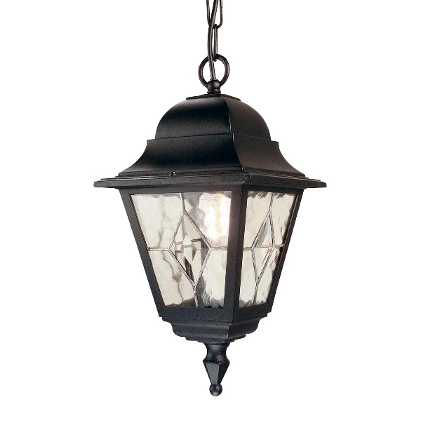 Norfolk 1 Light Chain Lantern - Black der Firma Elstead