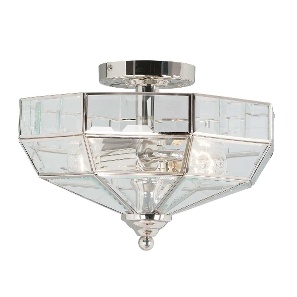 Old Park 2 Light Semi-Flush - Polished Nickel der Firma Elstead