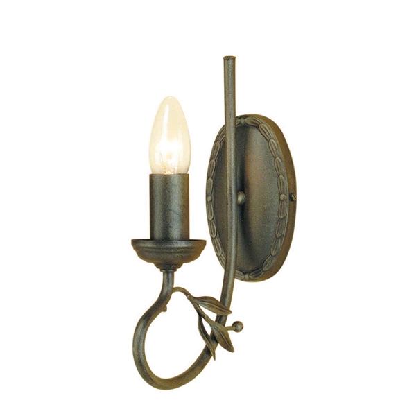 Elstead Olivia 1 Light Wall Light - Black/Gold Patina OV1-BLK-GOLD