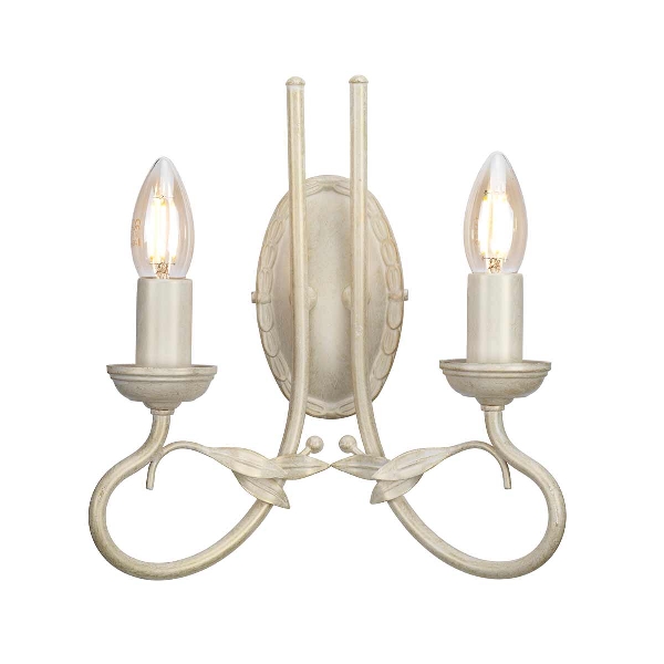 Elstead Olivia 2 Light Wall Light - Ivory/Gold Patina OV2-IVORY-GOLD