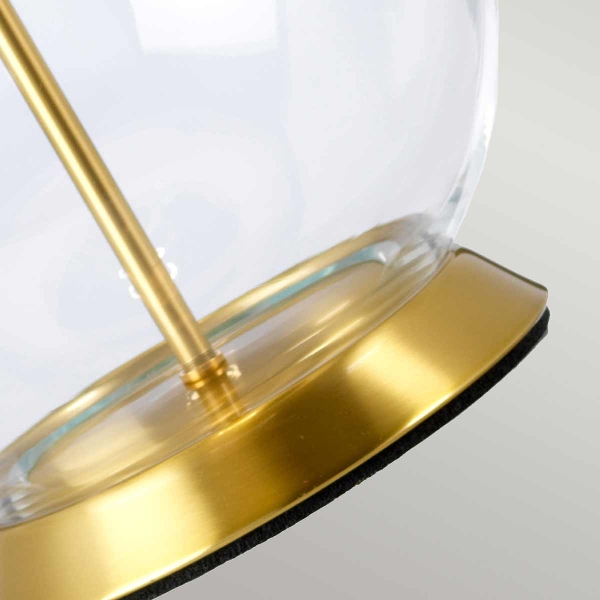Lámpara de mesa Orb de 1 luz (completa con pantalla negra) - Latón envejecido con pantalla negra der Firma Elstead