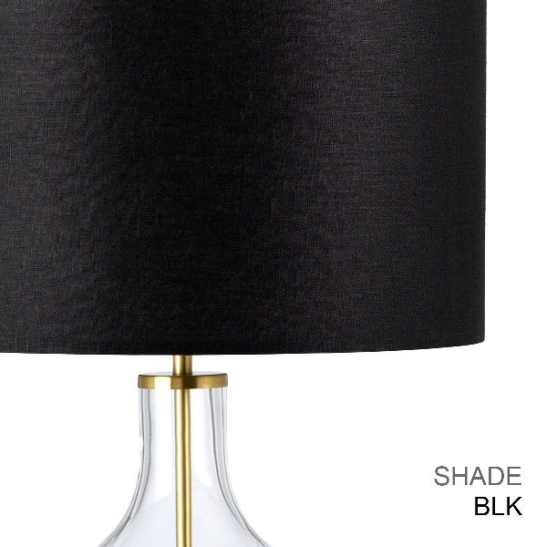 Lámpara de mesa Orb de 1 luz (completa con pantalla negra) - Latón envejecido con pantalla negra der Firma Elstead