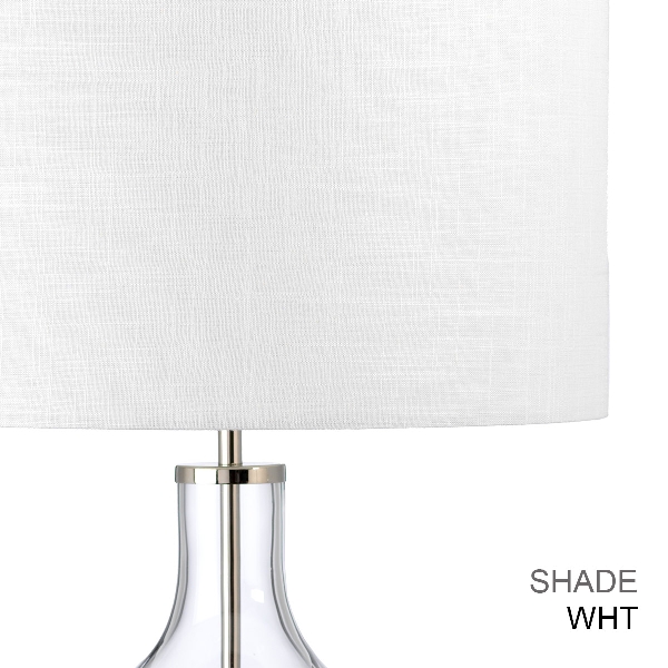 Orb 1 Light lámpara de mesa (completa con pantalla blanca) - níquel pulido con pantalla blanca der Firma Elstead