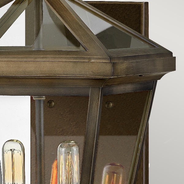 Palma 2lt Medium Wandlaterne - Brünierte Bronze der Firma Elstead