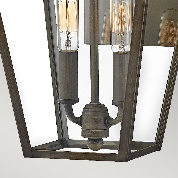 Palma 2lt Medium Wandlaterne - Brünierte Bronze der Firma Elstead