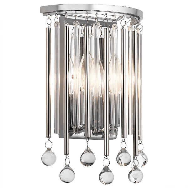 Piper 2 Light Wandleuchte - Poliertes Chrom der Firma Elstead