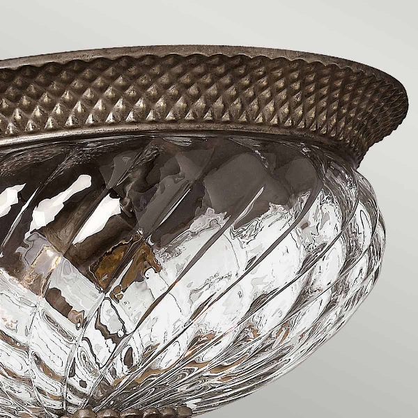 Plantation 3 Licht große bündig - Perle Bronze der Firma Elstead