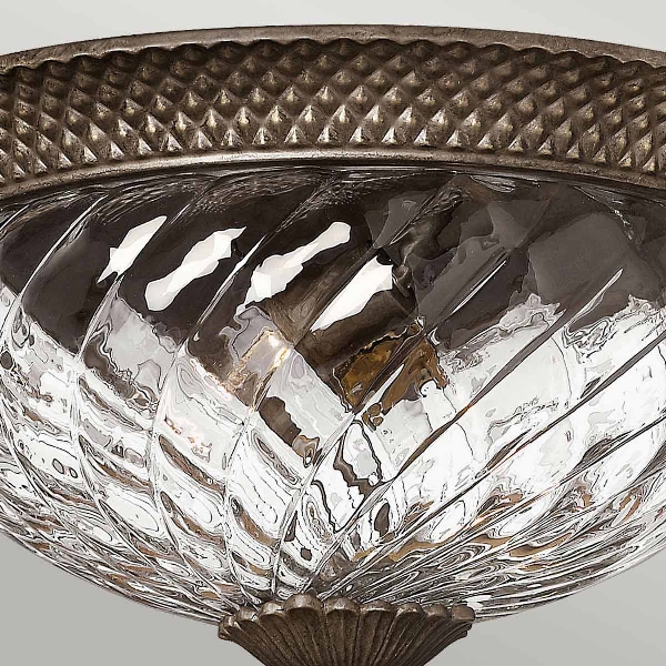 Plantation 3 Licht große bündig - Perle Bronze der Firma Elstead