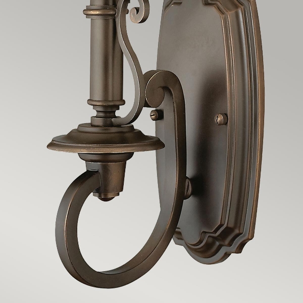 Plymouth 1 leichte Wandleuchte - Alte Bronze der Firma Elstead