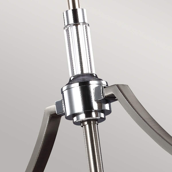 Prospect Park 3 Licht Insel Kronleuchter - Satin Nickel mit Chrom der Firma Elstead