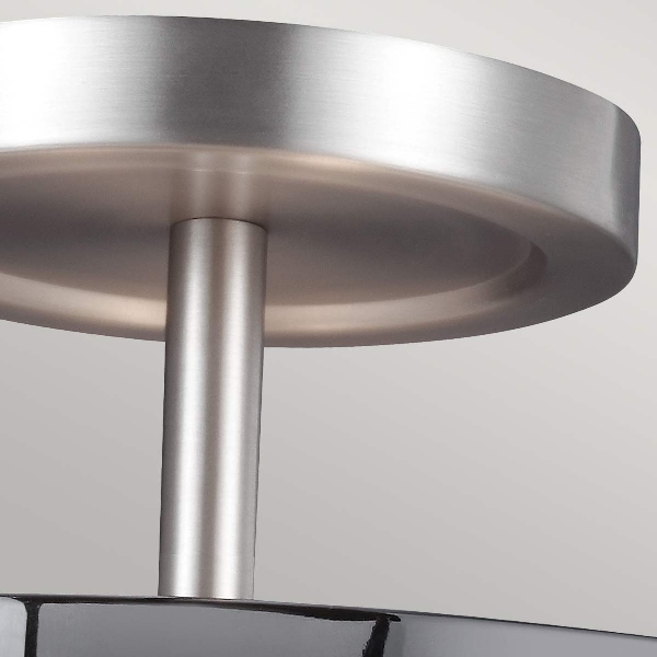 Prospect Park 2 Light Semi-Flush - Satin Nickel mit Chrom der Firma Elstead