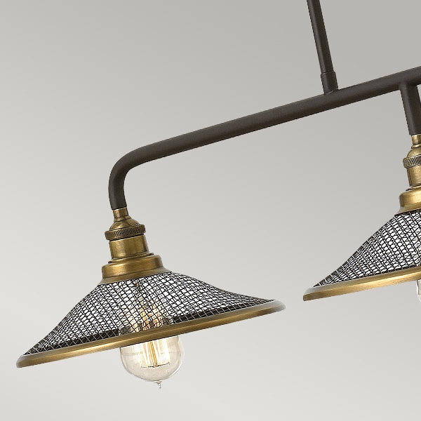 Rigby 3 Licht Insel Kronleuchter - Buckeye Bronze und Messing der Firma Elstead